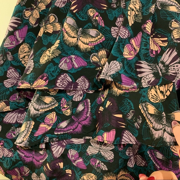 NWOT|Ruffle Skirt with butterfly Pattern - Picture 14 of 16